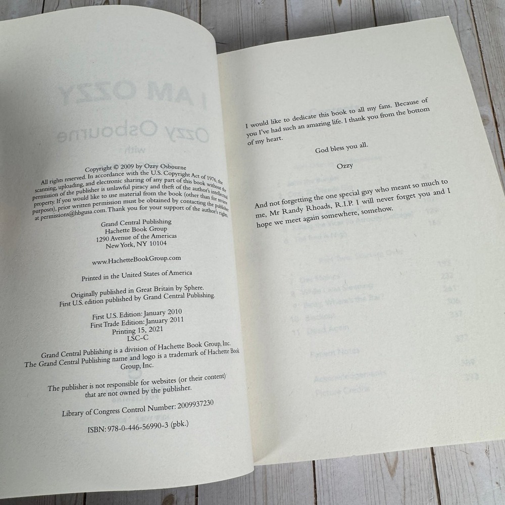 I Am Ozzy Osbourne 2011 First Trade Edition Memoir Grand Central Publishing - Picture 7 of 7